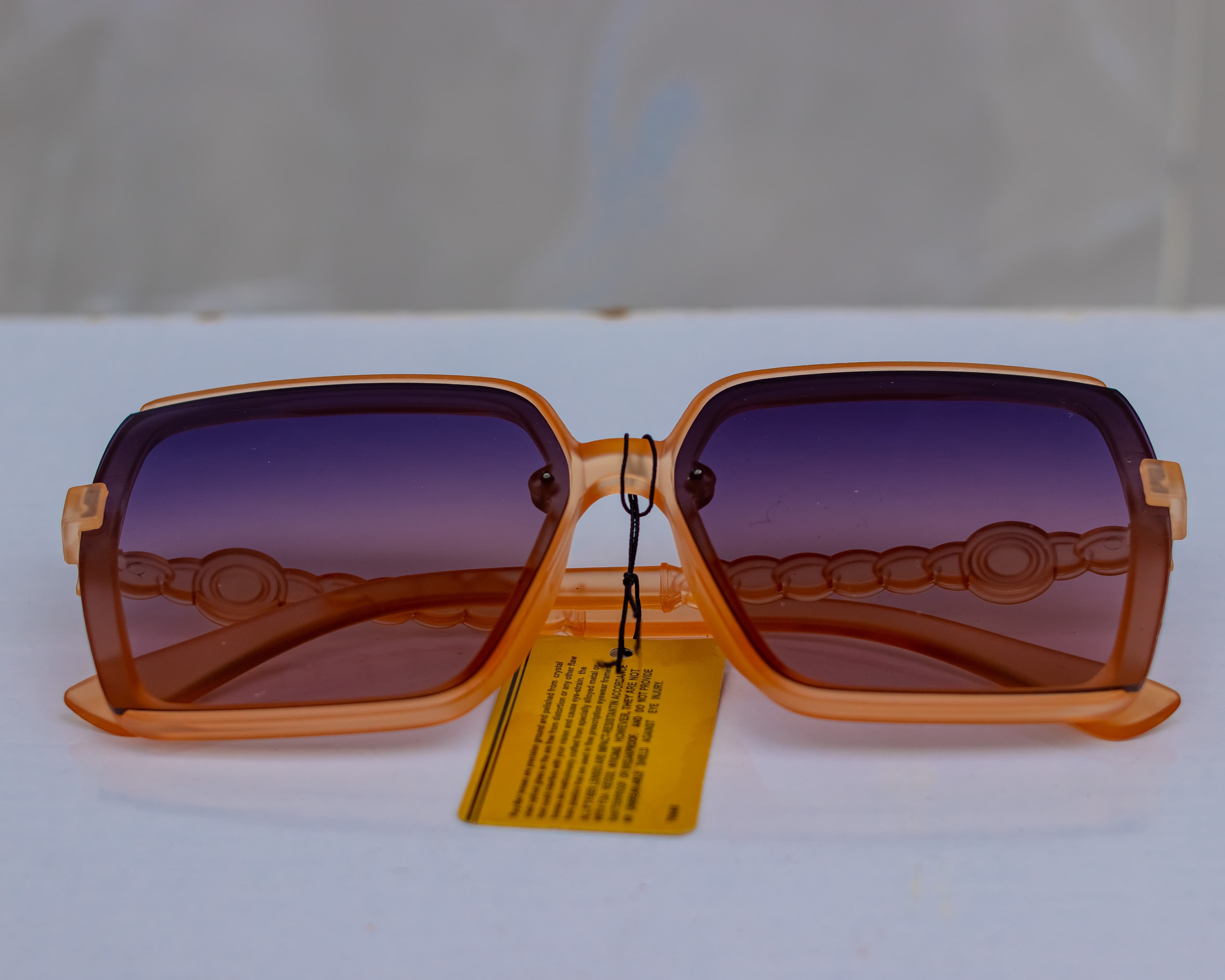 Adult colorful square-shaped sunglasses
