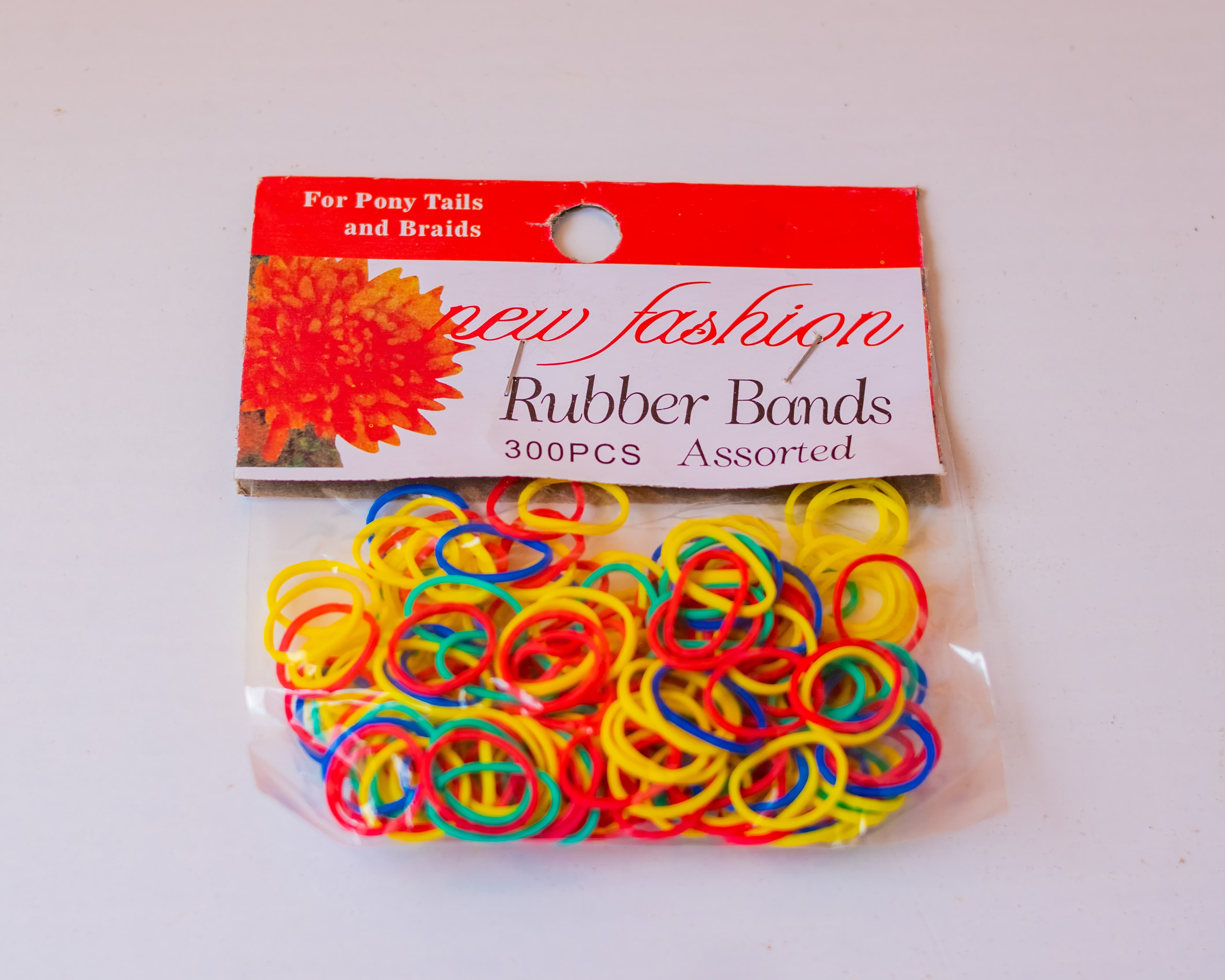 Multiple color hair rubber bands