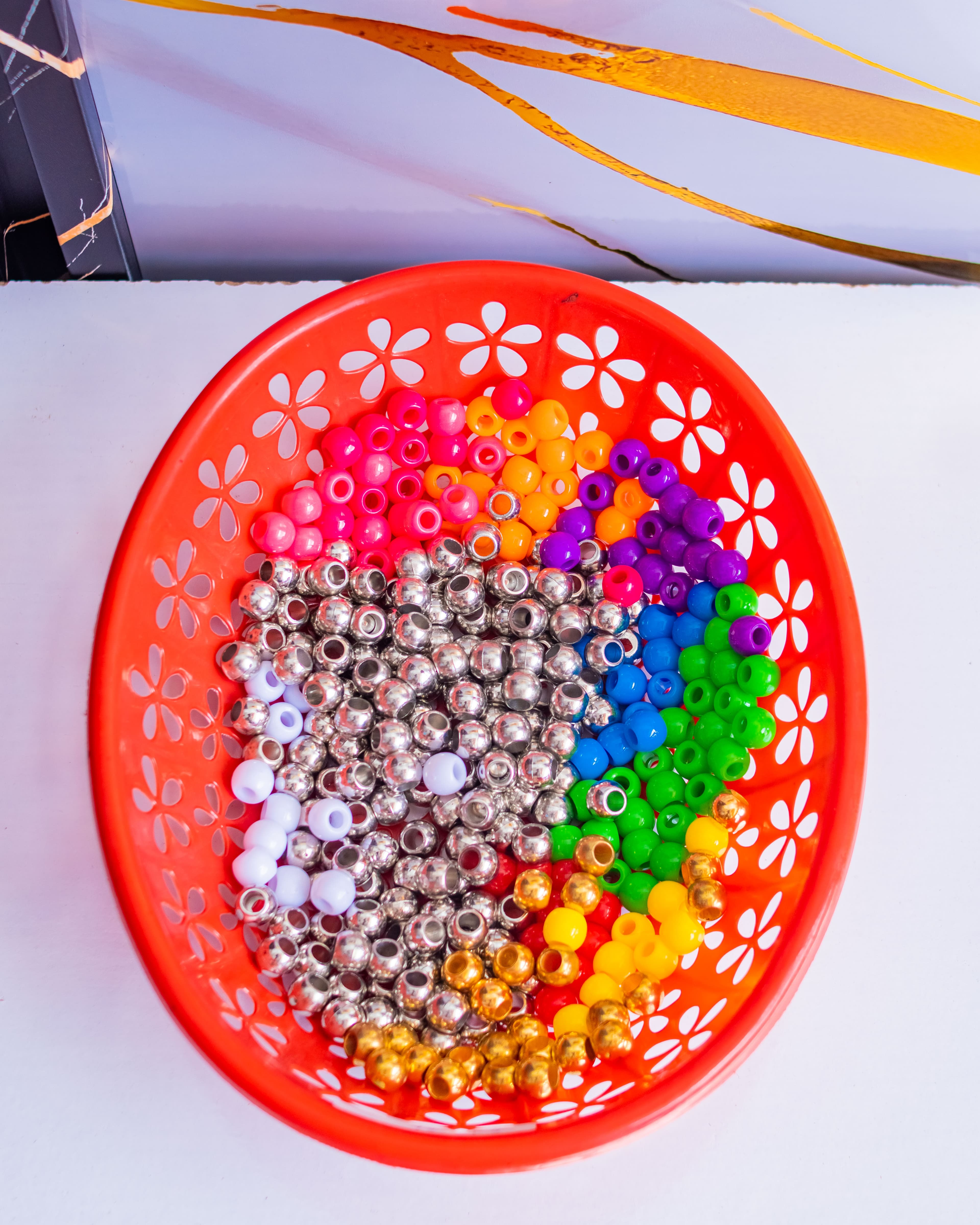 Multiple medium-size colored Beads